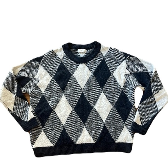 Jacqueline de Yong Argyle Style Knit Sweater Size M - Picture 1 of 10